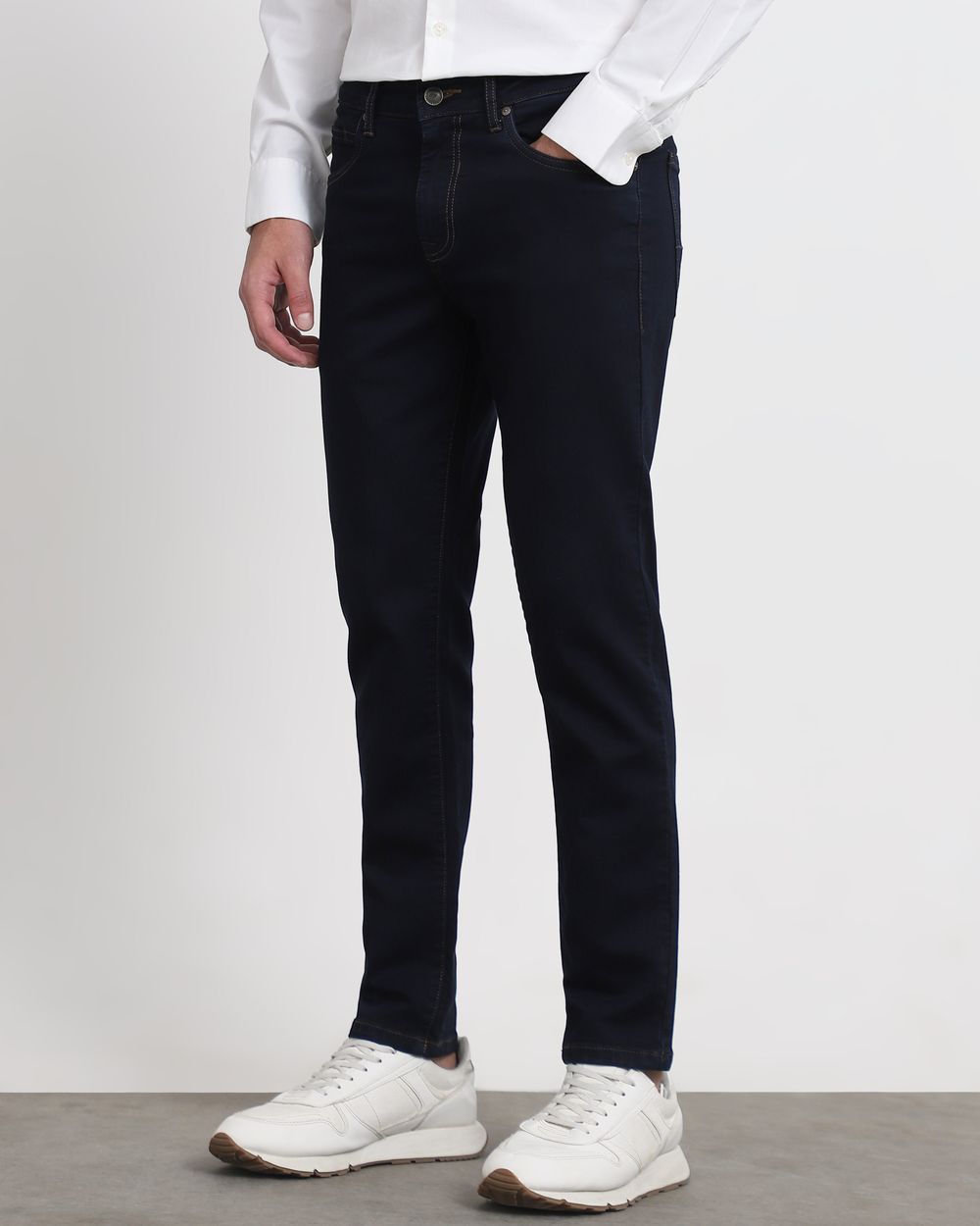 Raw Indigo Ankle Length Denim Deluxe Jeans
