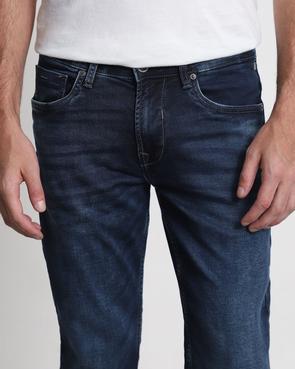 Blue Black Ankle Length Denim Deluxe Jeans