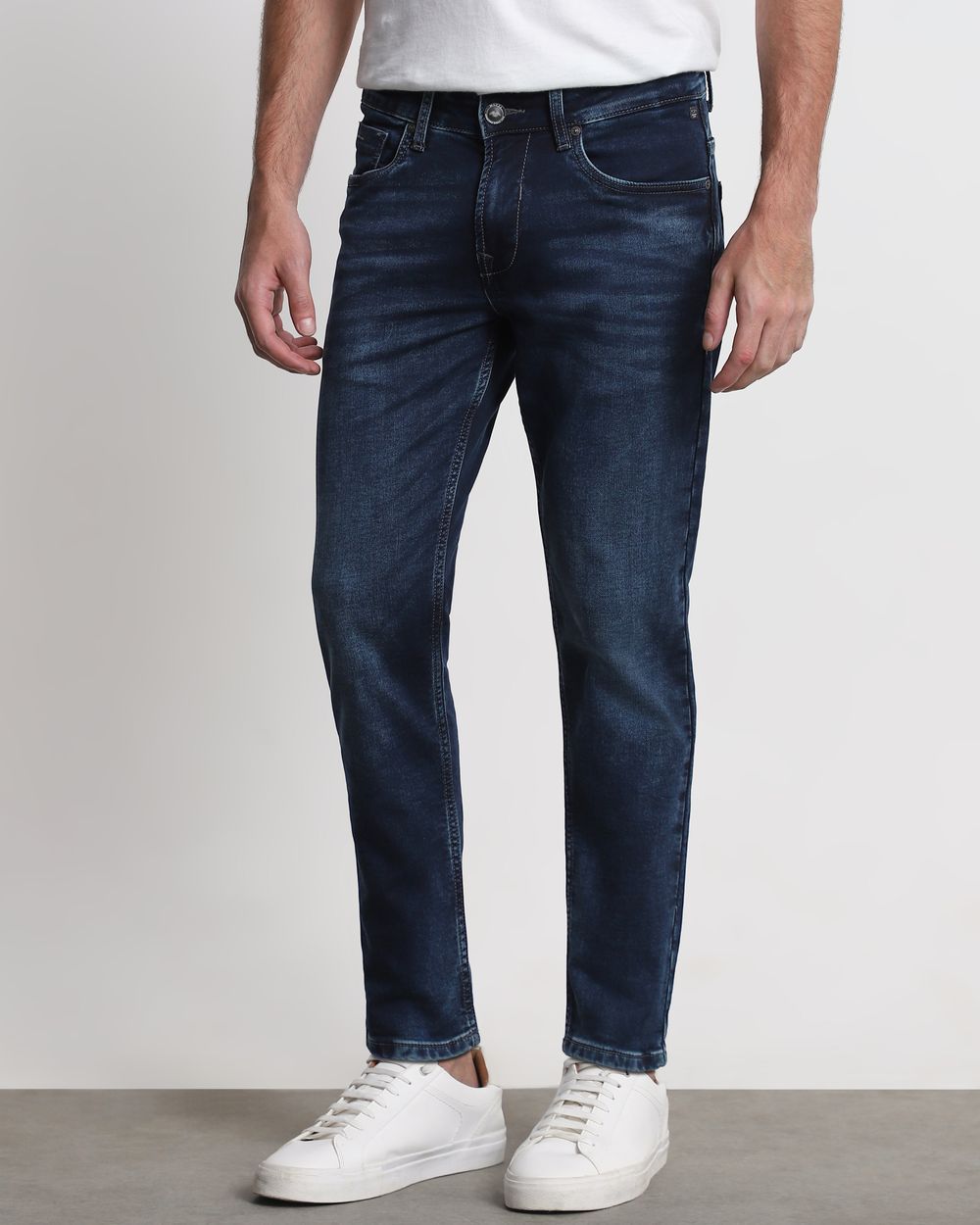 Blue Black Ankle Length Denim Deluxe Jeans