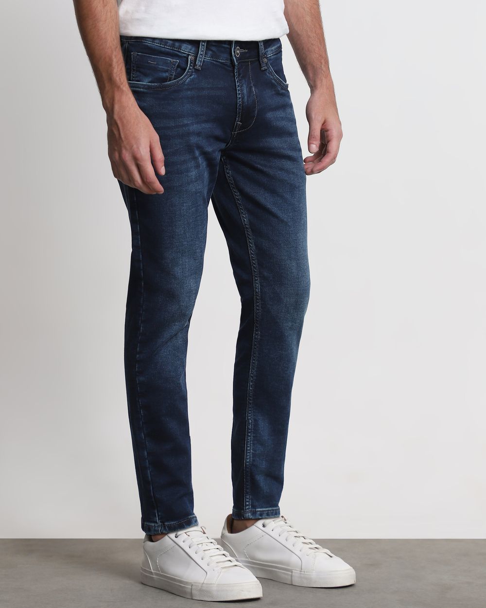 Blue Black Ankle Length Denim Deluxe Jeans
