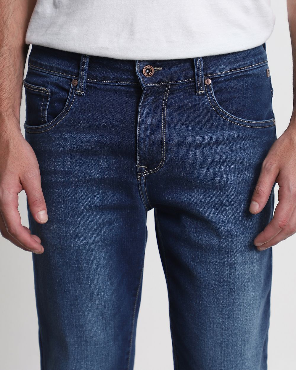 Mid Blue Ankle Length Originals Jeans