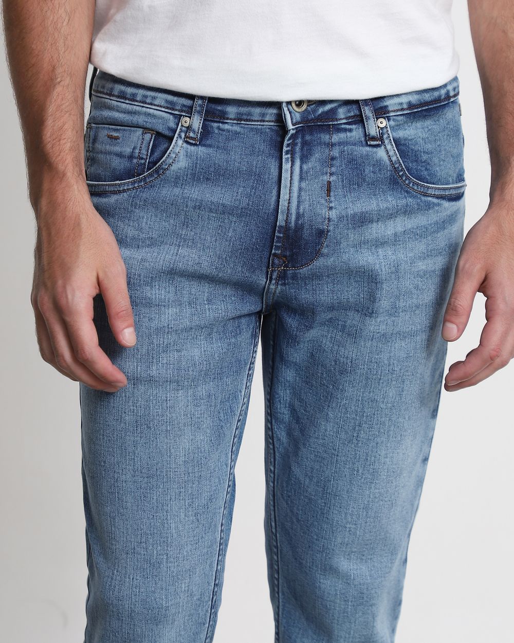 Mid Blue Ankle Length Originals Jeans