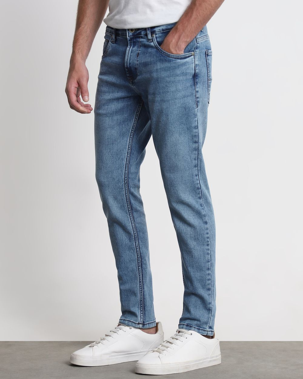 Mid Blue Ankle Length Originals Jeans
