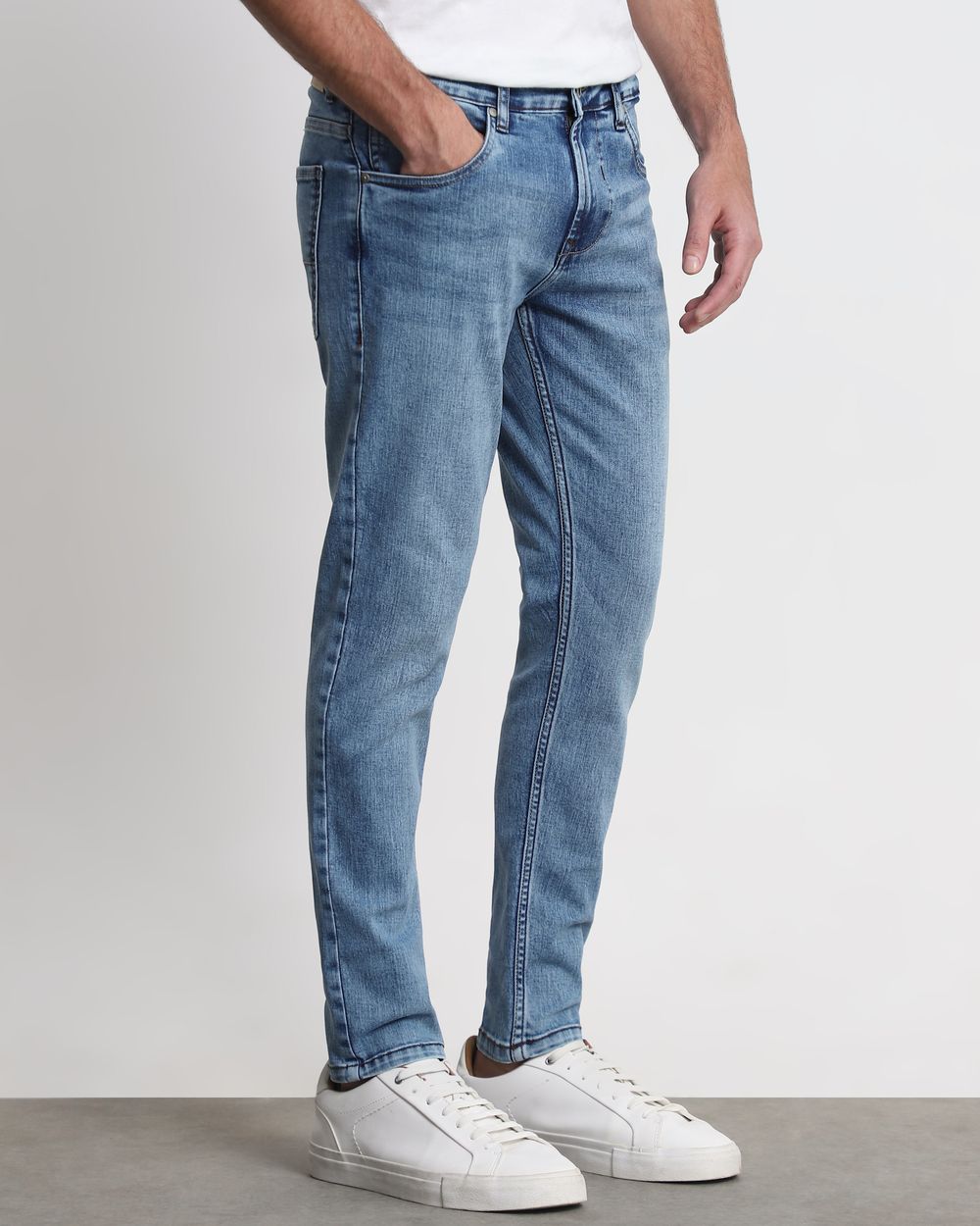 Mid Blue Ankle Length Originals Jeans