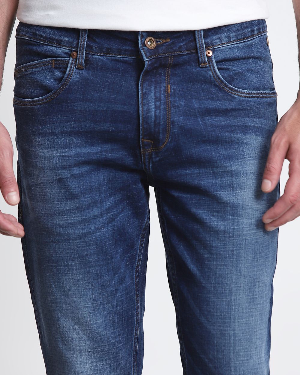Dark Indigo Blue Ankle Length Originals Jeans