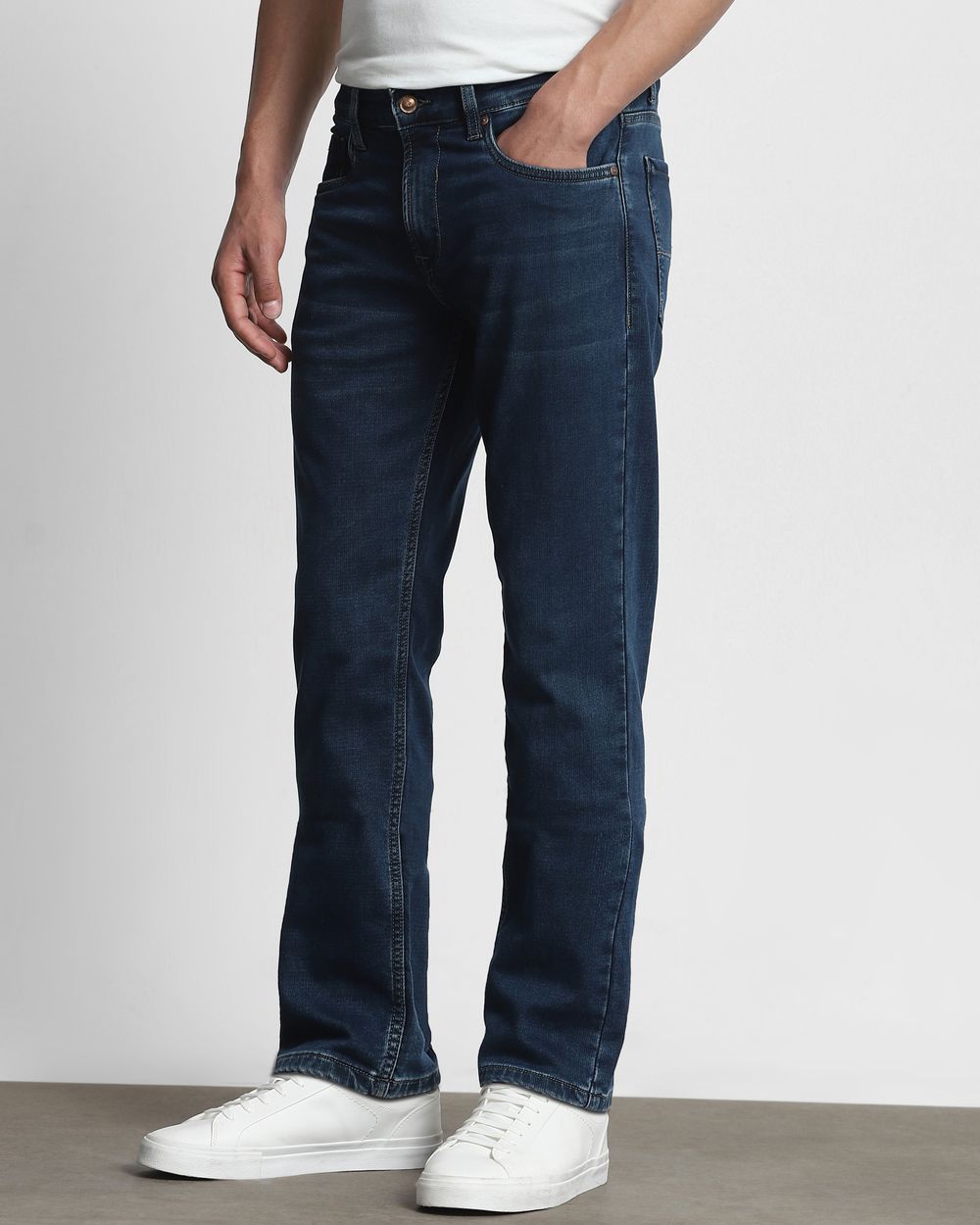 Tinted Straight Fit Denim Deluxe Jeans