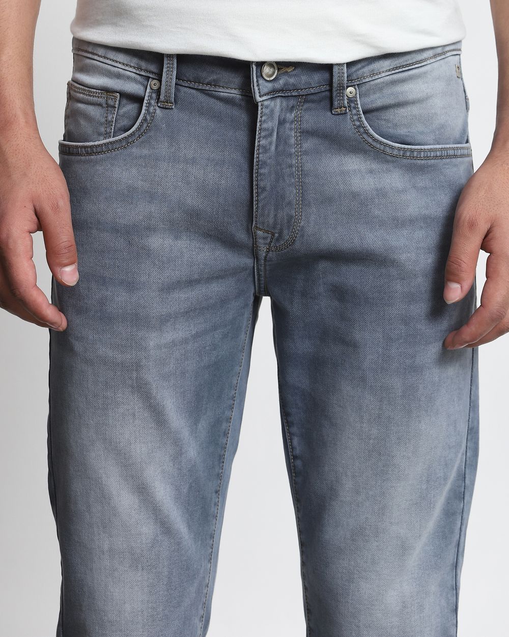 Grey Super Slim Fit Denim Deluxe Jeans