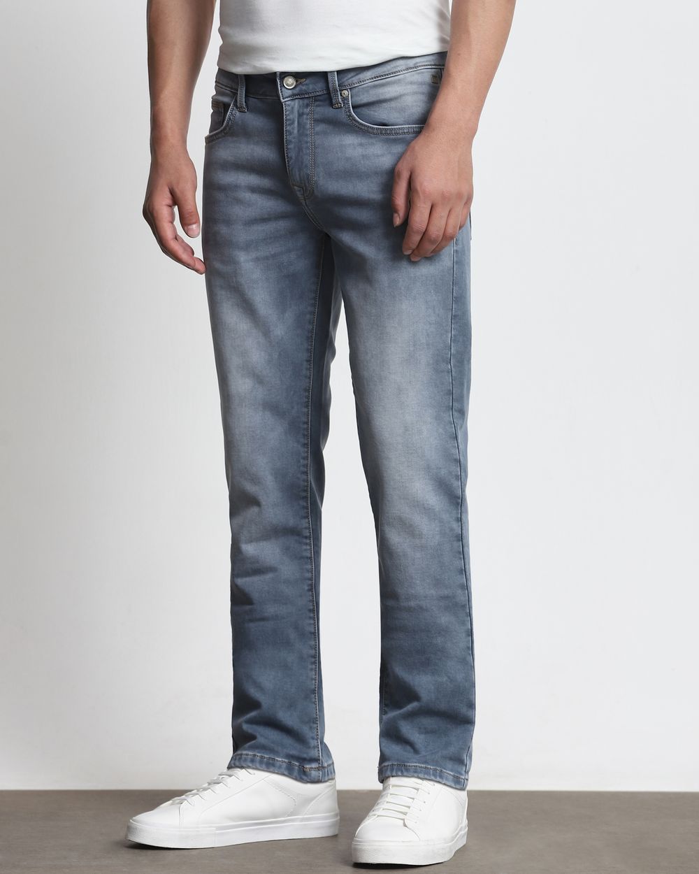 Grey Super Slim Fit Denim Deluxe Jeans