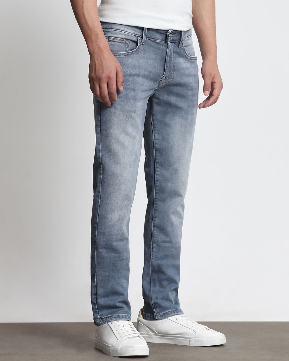 Grey Super Slim Fit Denim Deluxe Jeans