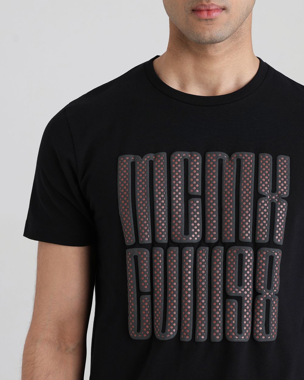 Black Graphic Slim Fit T-Shirt