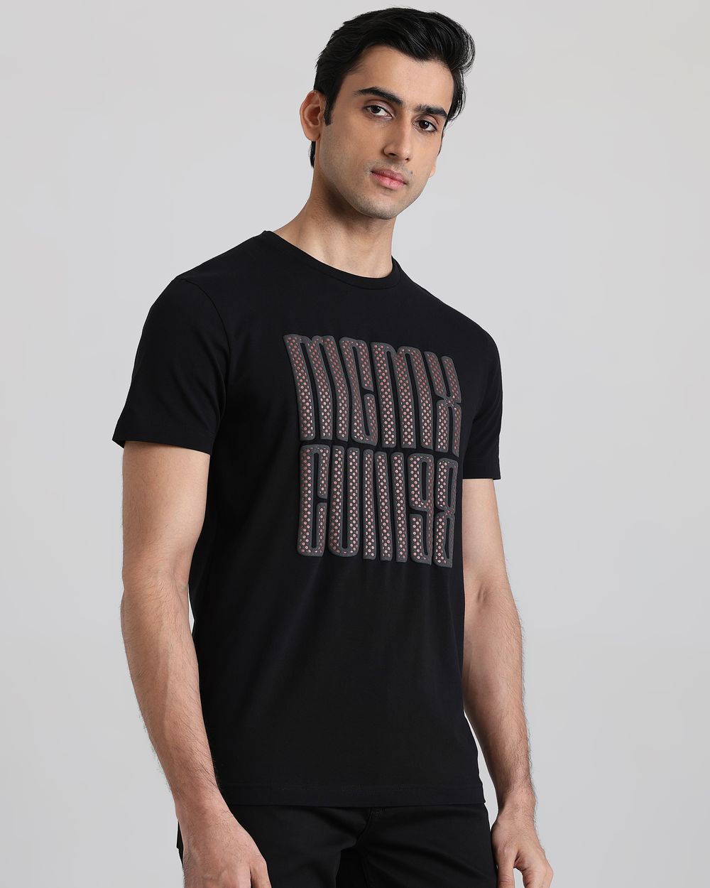Black Graphic Slim Fit T-Shirt