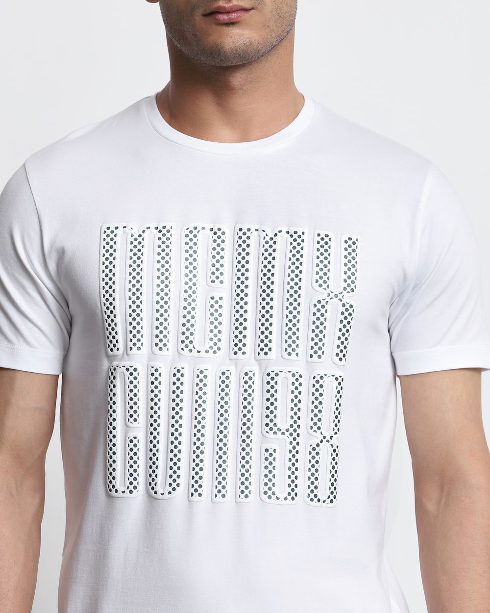 White Graphic Slim Fit T-Shirt