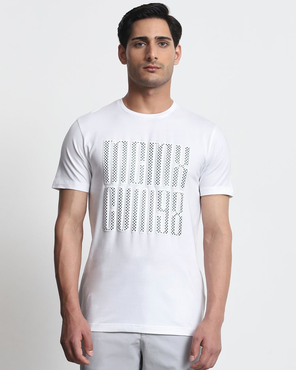 White Graphic Slim Fit T-Shirt