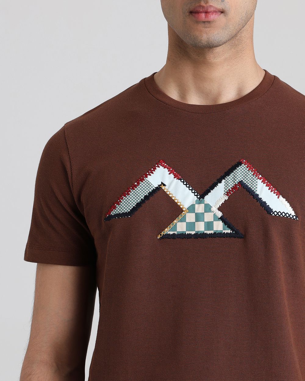 Brown Graphic Slim Fit T-Shirt