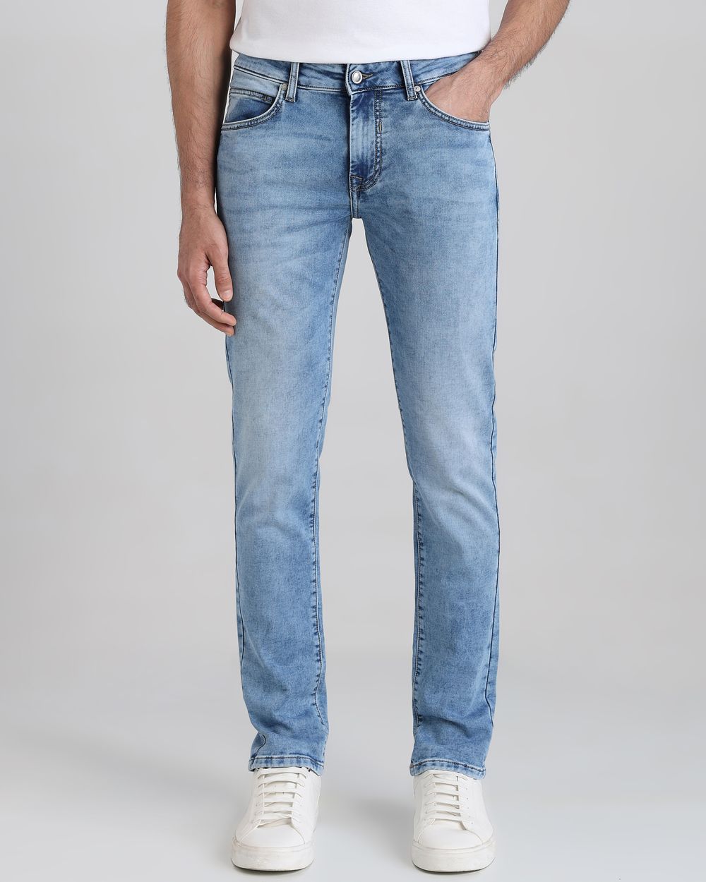 Light Blue Super Slim Fit Denim Deluxe Jeans