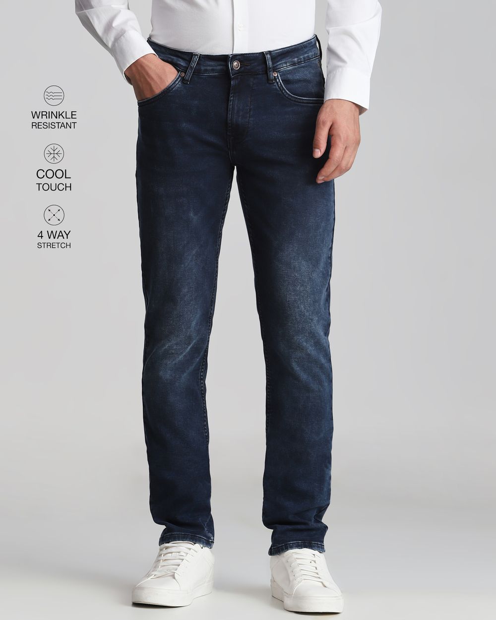 Blue Black Super Slim Fit Flyweight Jeans