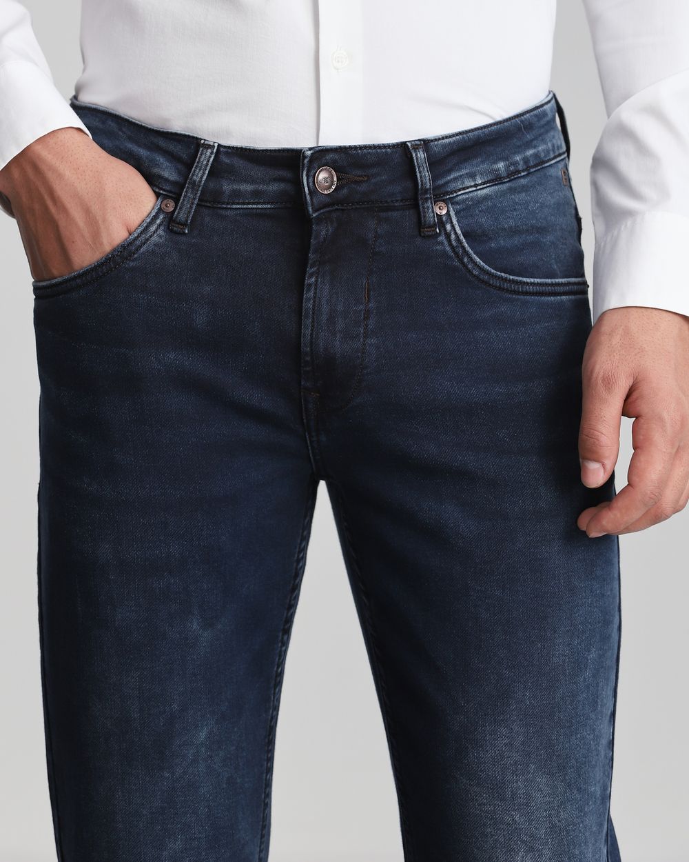 Blue Black Super Slim Fit Flyweight Jeans