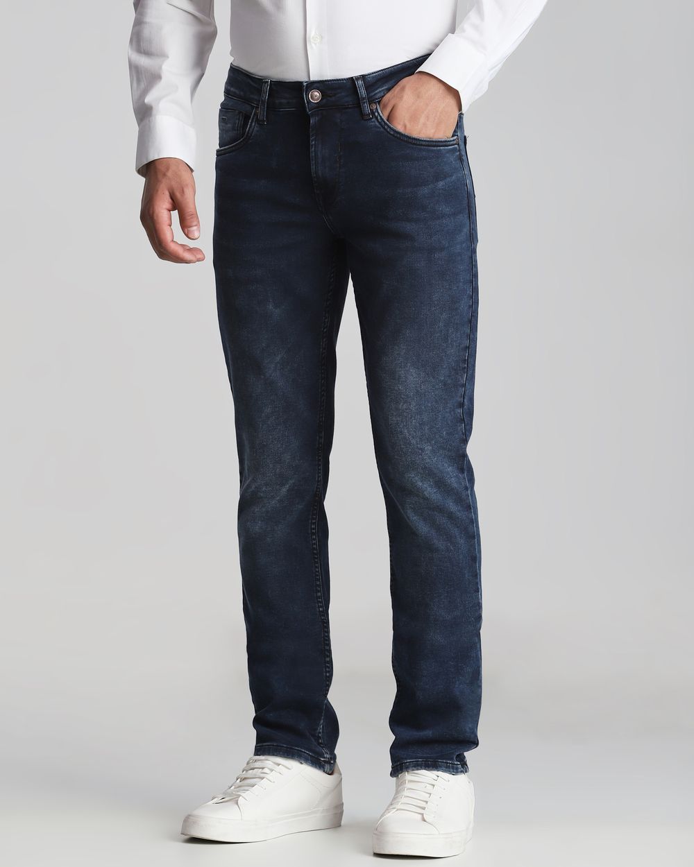 Blue Black Super Slim Fit Flyweight Jeans
