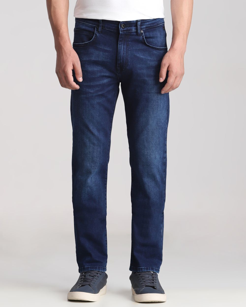 Deep Indigo Blue Straight Fit Originals Jeans