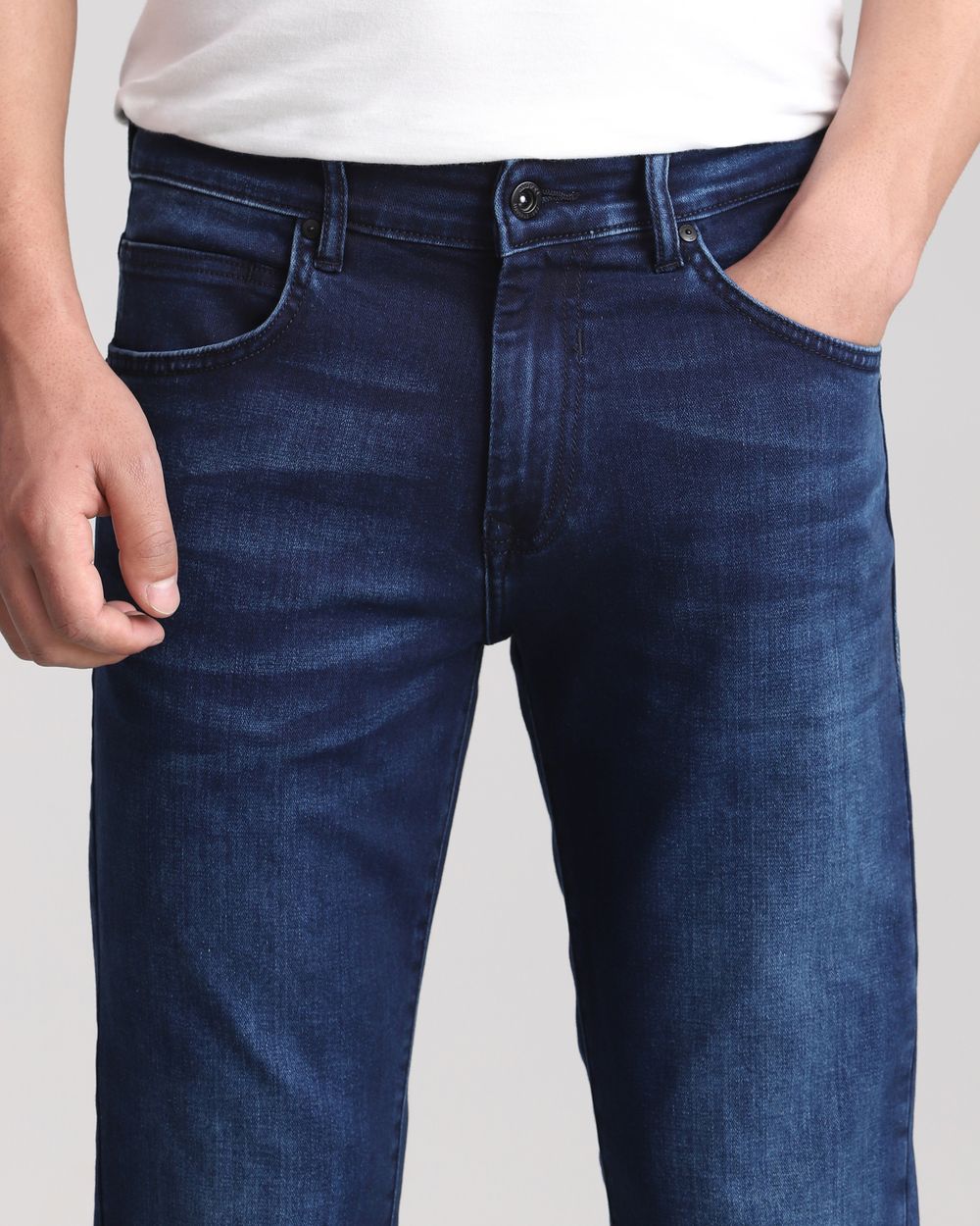 Deep Indigo Blue Straight Fit Originals Jeans