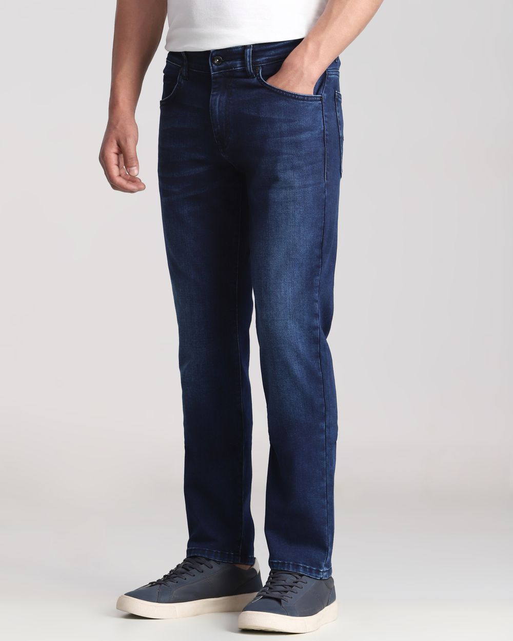 Deep Indigo Blue Straight Fit Originals Jeans