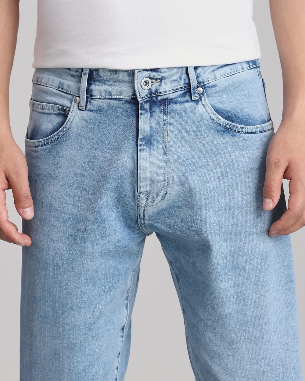 Light Blue Loose Straight Fit Originals Jeans