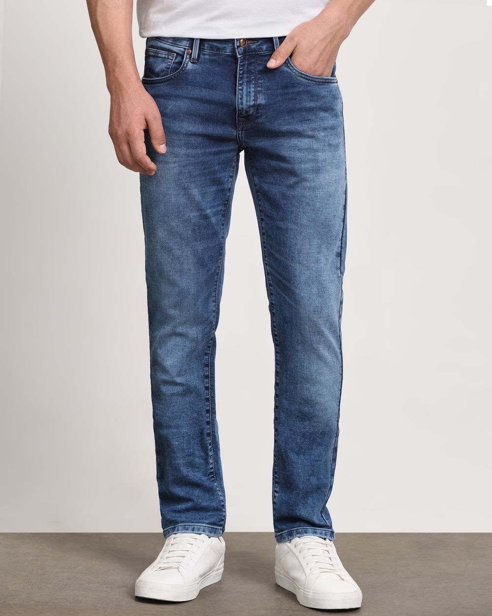 Mid Blue Super Slim Fit Denim Deluxe Jeans