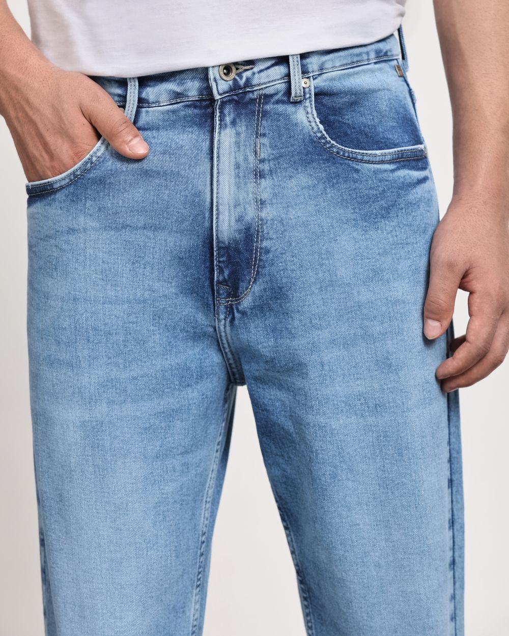 Light Blue Loose Ankle Fit Originals Jeans