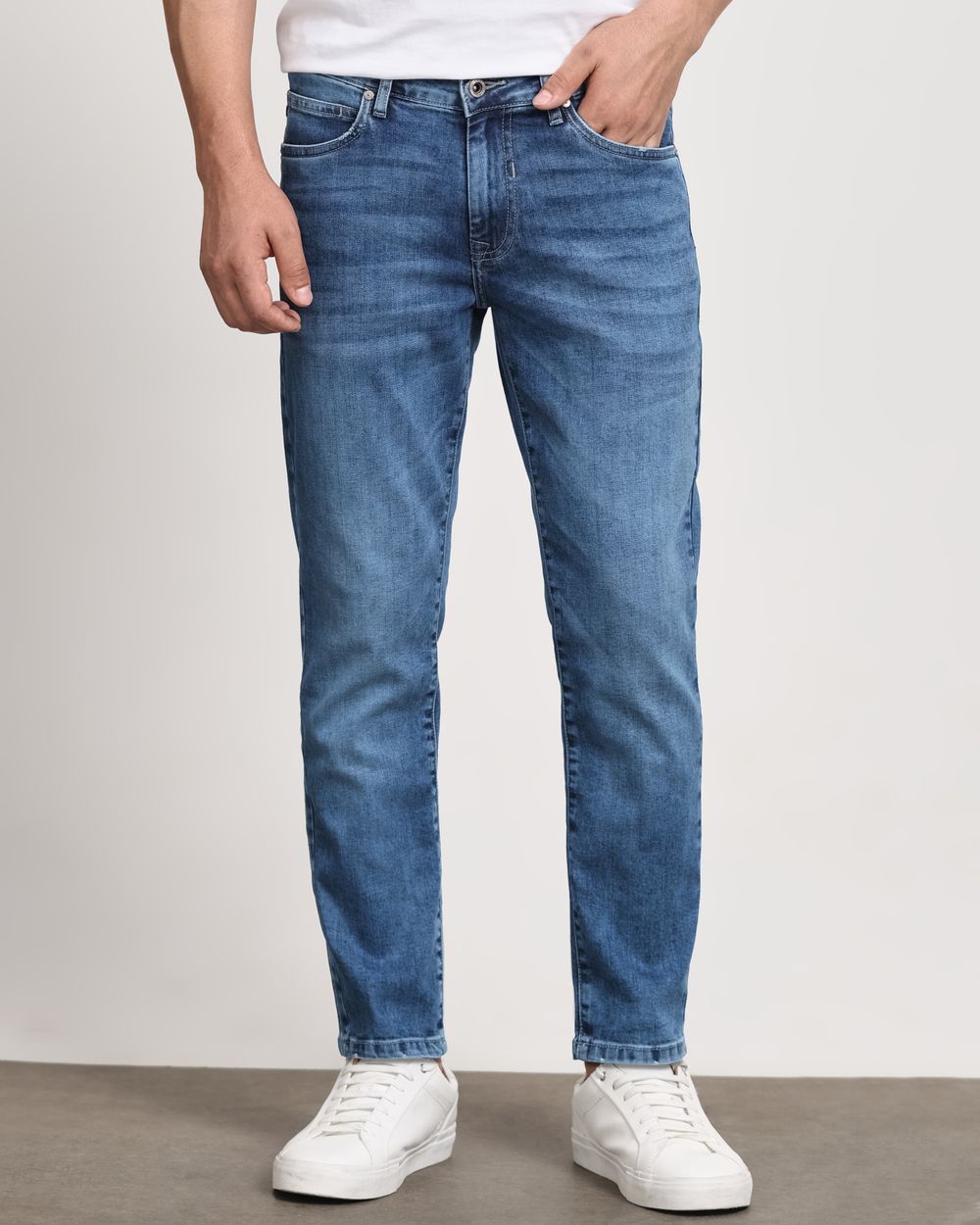 Mid Blue Ankle Length Originals Jeans