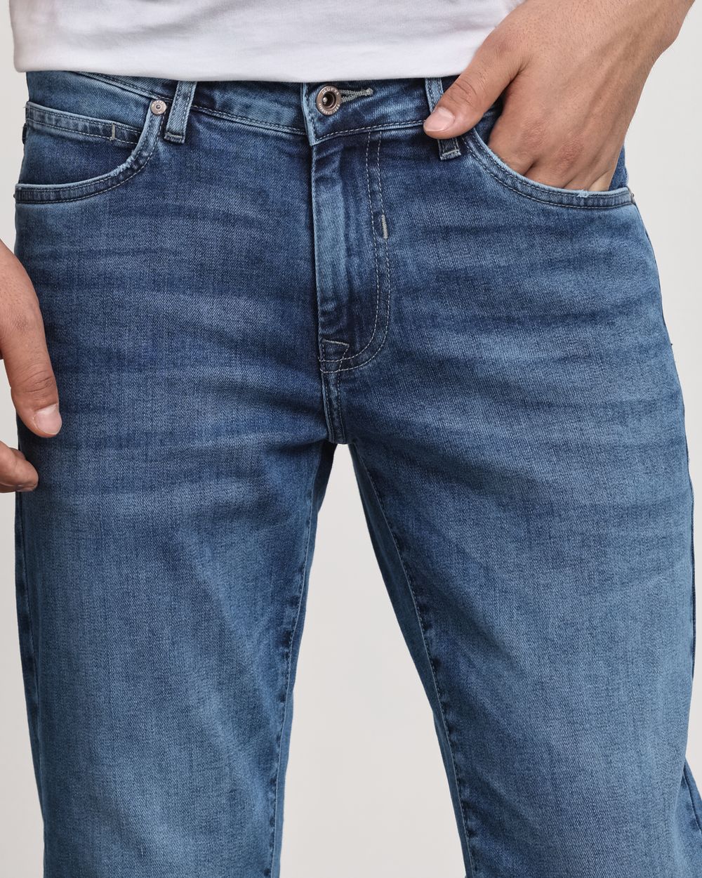 Mid Blue Ankle Length Originals Jeans