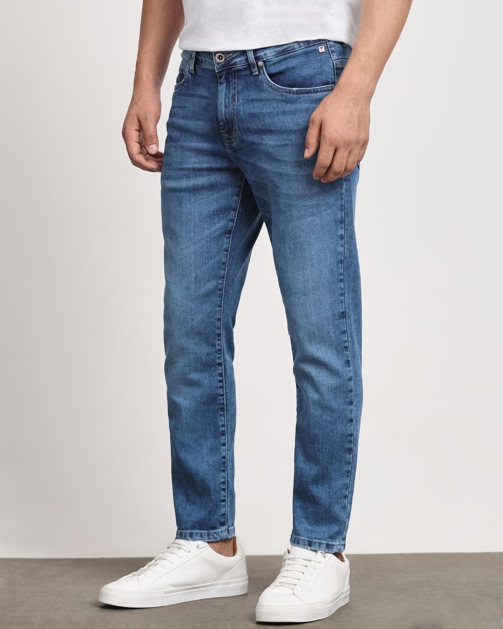 Mid Blue Ankle Length Originals Jeans