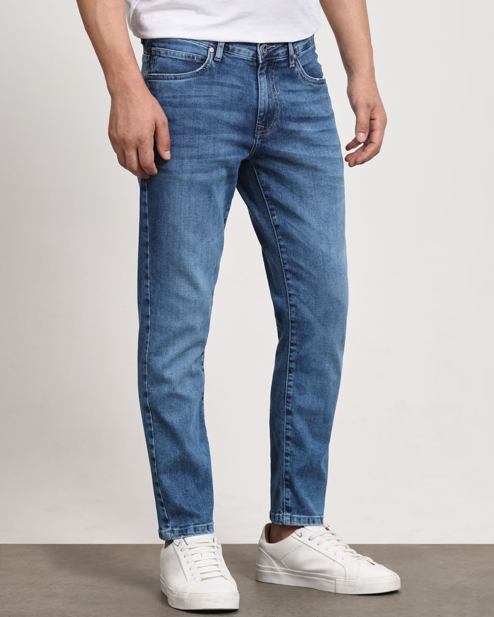 Mid Blue Ankle Length Originals Jeans