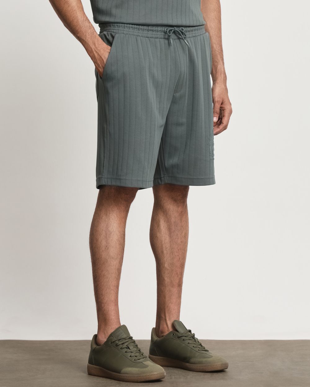 Olive Knitted Shorts