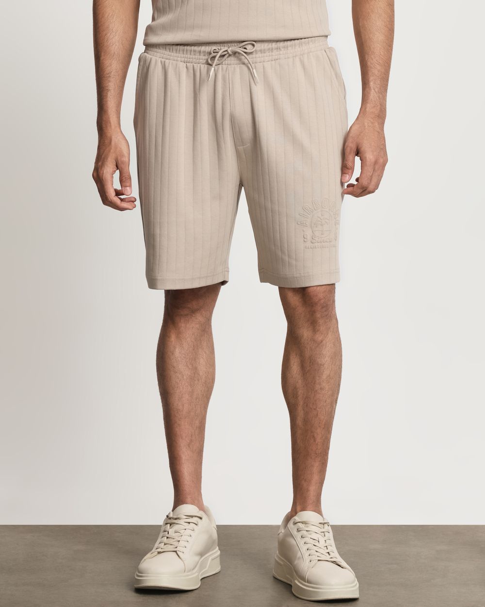 Beige Knitted Shorts