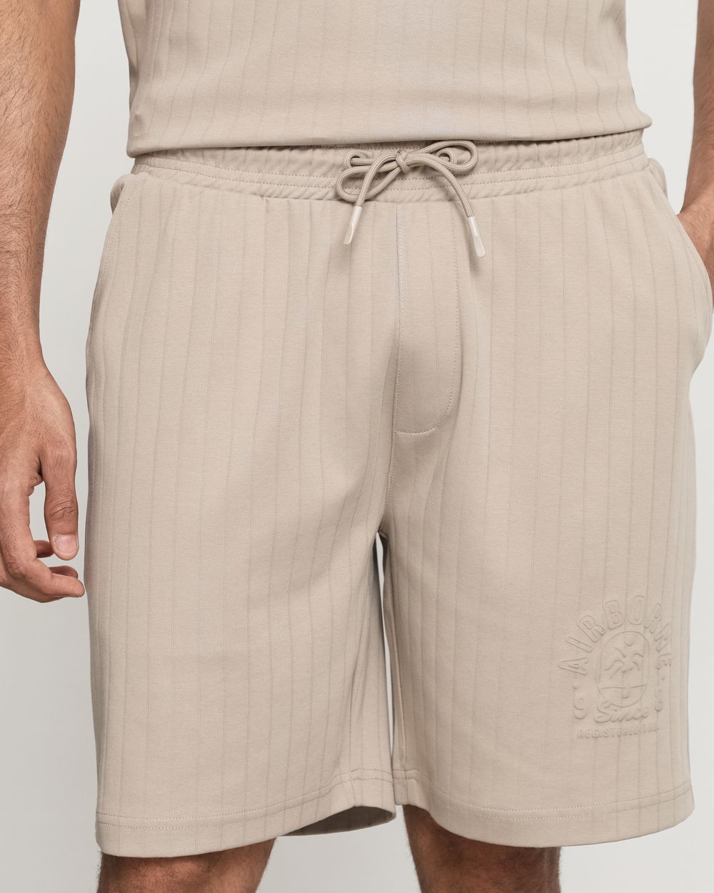Beige Knitted Shorts