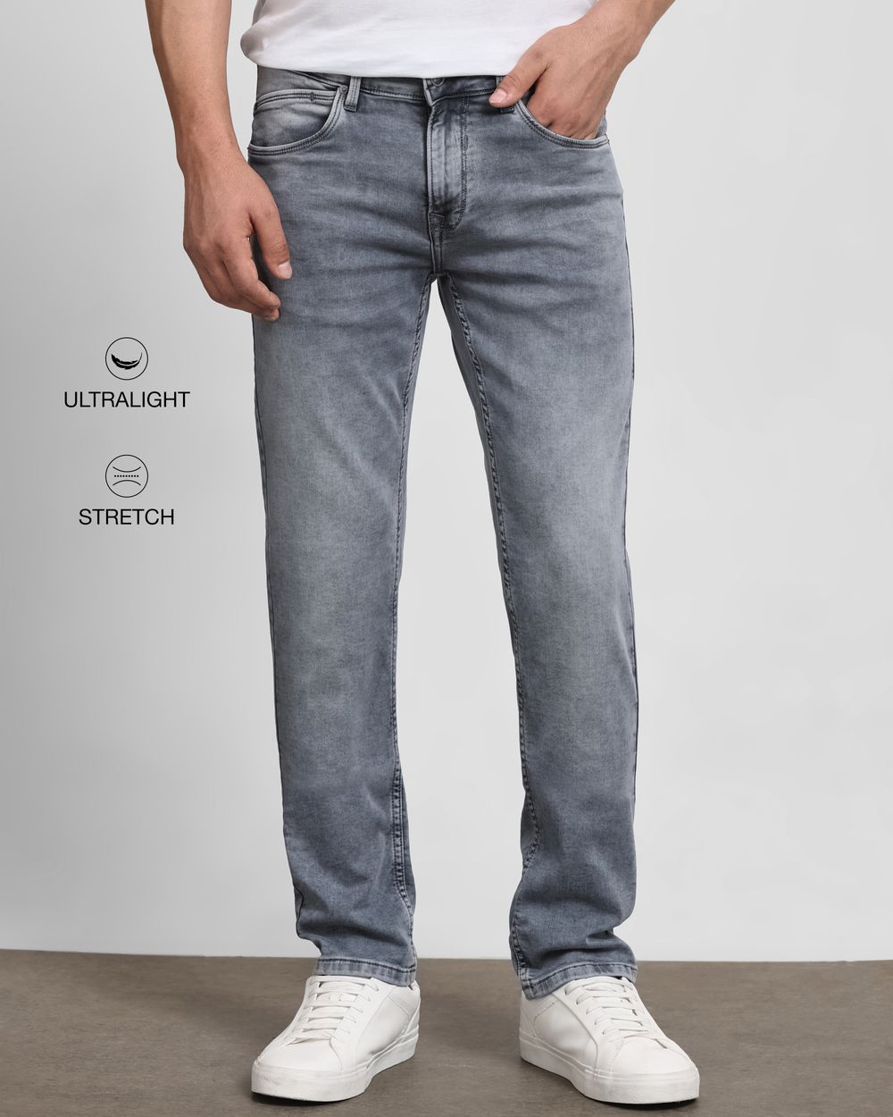 Light Grey Super Slim Fit Flyweight Jeans