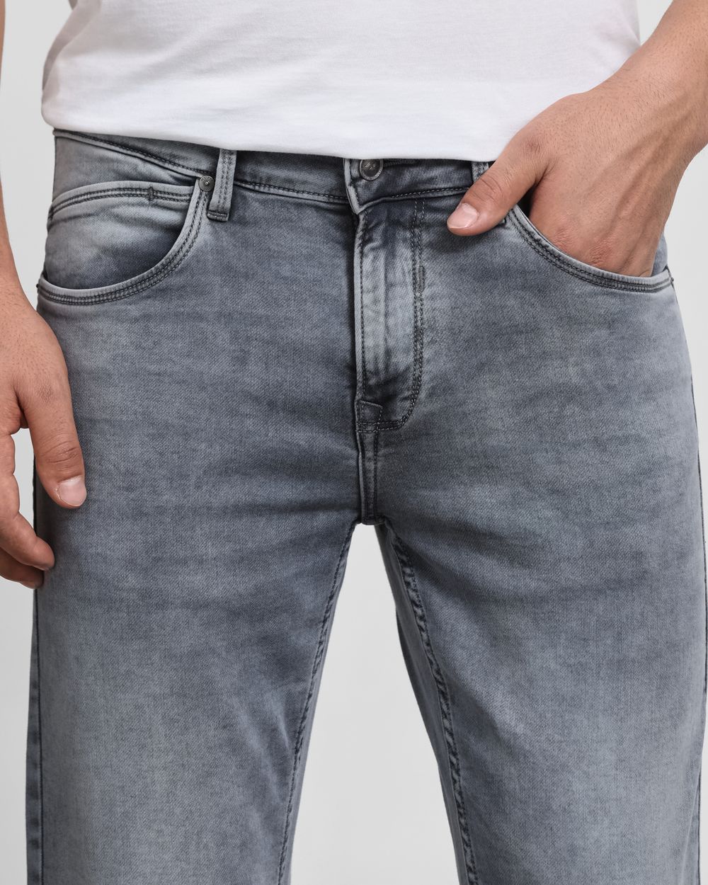 Light Grey Super Slim Fit Flyweight Jeans