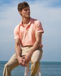 Pink Textured Slim Fit Textured Jersey Polo T-Shirt