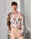 Multi Geometric Print Slim Fit Casual Shirt