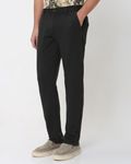 Olive Slim Fit Textured Jersey Stretch Chinos