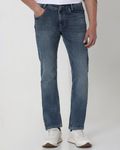 Blue Grey Super Slim Fit Denim Deluxe Stretch Jeans
