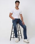 Dark Indigo Blue Super Slim Fit Originals Stretch Jeans