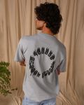 Grey Puff Print Oversized Loose Fit Tee