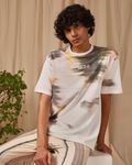 White Printed Oversized Loose Fit Tee