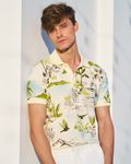Off White Mumbai Print Slim Fit Casual Polo