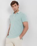Light Green Plain Slim Fit Polo T-Shirt
