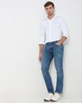 Mid Blue Super Slim Fit Denim Deluxe Stretch Jeans