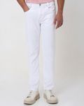 White Narrow Fit Denim Deluxe Stretch Jeans