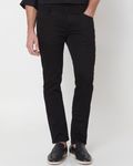 Jet Black Narrow Fit Denim Deluxe Stretch Jeans