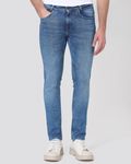 Mid Blue Skinny Fit Denim Deluxe Stretch Jeans